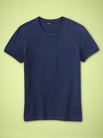 Marled V-neck T