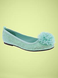 Glitter ballet flats