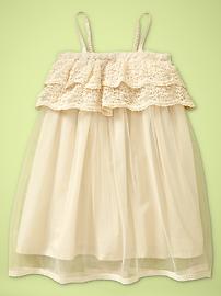 Embroidered tulle dress