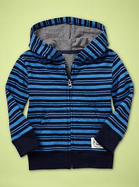 Striped zip-up hoodie