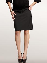 Demi panel pinstripe pencil skirt