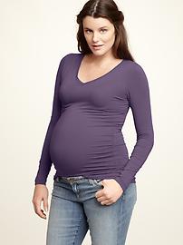 Long-sleeve V-neck T