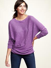 Slub knit drop-shoulder sweater