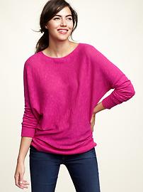 Slub knit drop-shoulder sweater