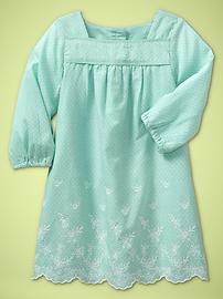 Embroidered dot dress