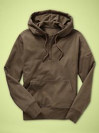 Half-zip hooded pullover