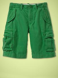 Color cargo shorts