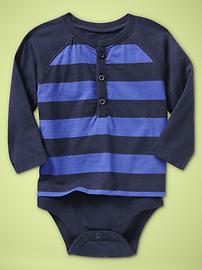 Striped henley body double
