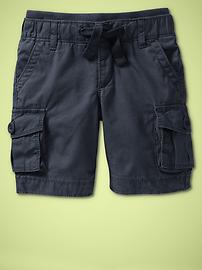 Knit-waist cargo shorts