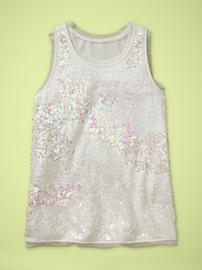 Embellished sequin tank