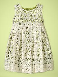 Pleated lace dress