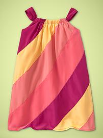 Diagonal striped dress