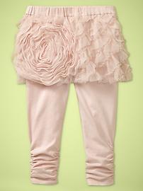 Rosette skirt leggings