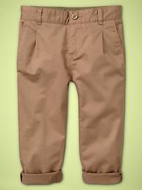Rolled pleat front pants