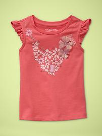 Flutter-sleeve graphic T