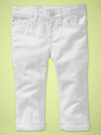 White skinny ankle jeans