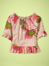 Floral flounce top