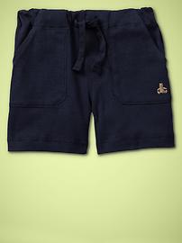 Pull-on knit shorts