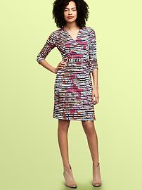 Printed wrap dress