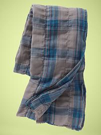 Scrunch plaid scarf