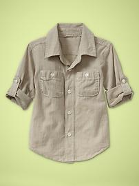 Convertible textured shirt