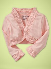 Smocked cardigan