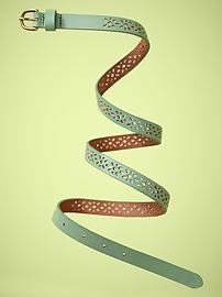 Geometric laser-cut belt