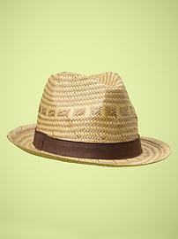 Tonal straw fedora
