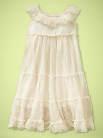 Crinkled tulle dress