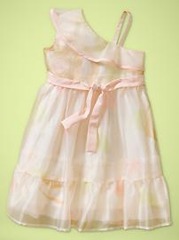 One-shoulder organza dress