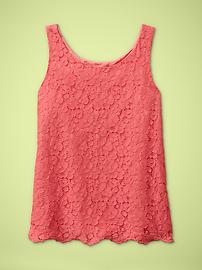 Floral lace tank