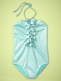 Shiny plume one-piece
