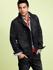 Double-breasted moto jacket