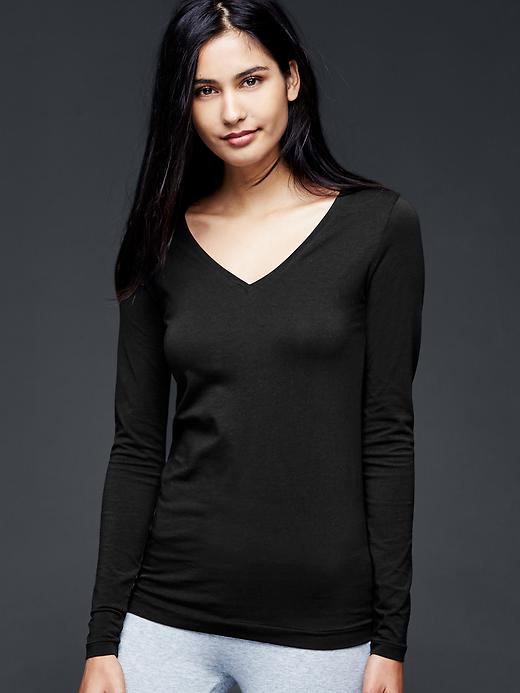 Image number 9 showing, Pure Body long-sleeve V-neck tee