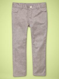 Mini skinny sparkle & lace jeans
