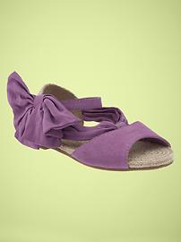Suede bow espadrilles