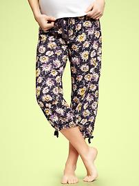 Poplin capri pants