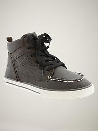Hi-top boat sneakers