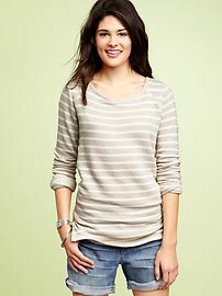 Striped terry sweatshirt T