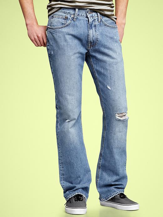 Gap 1969 Boot Fit Jeans (Distressed Light Wash)