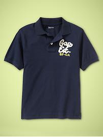 Garment-dyed polo shirt
