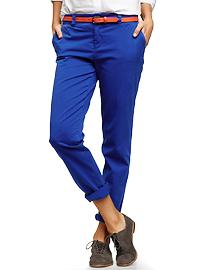 Broken-in straight khakis