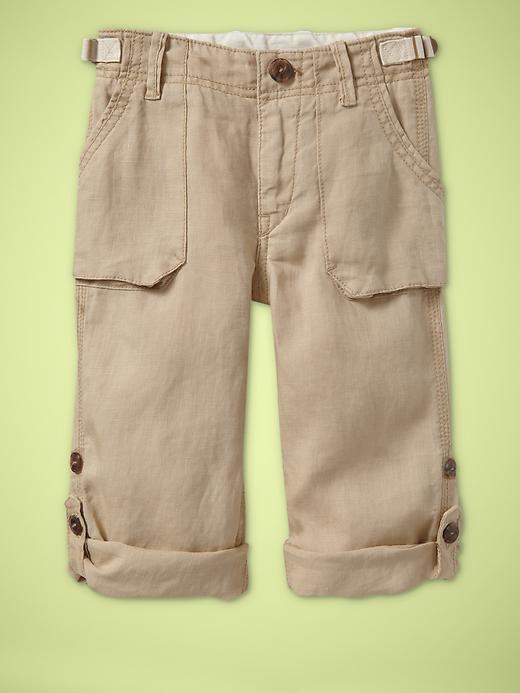Image number 1 showing, Linen roll-up pants