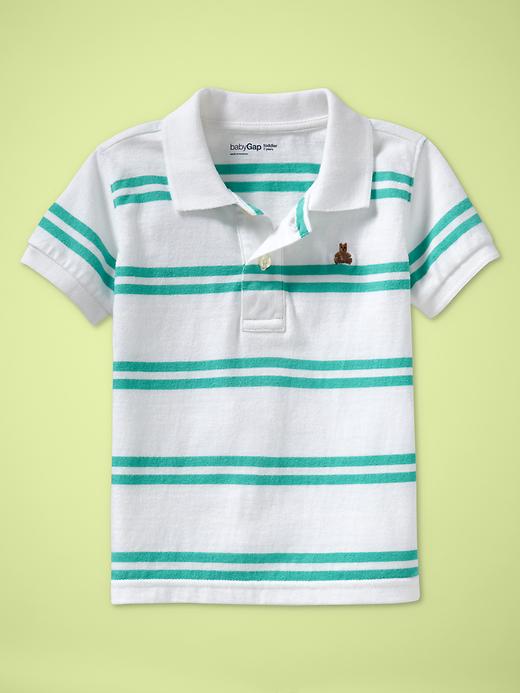 View large product image 1 of 1. Double-stripe polo shirt