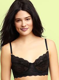 Retro lace demi bra