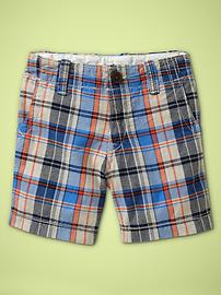 Blue plaid shorts