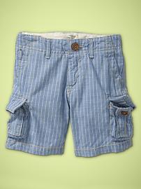 Pinstriped cargo shorts