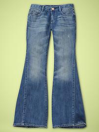 Faded bell bottom jeans