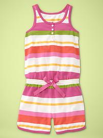 Striped sleep romper