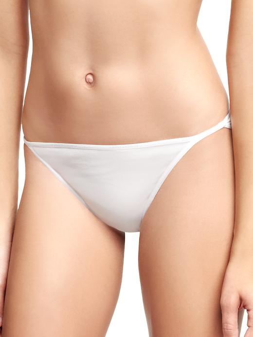 Gap Womens White Regular Rise Cotton Bikini